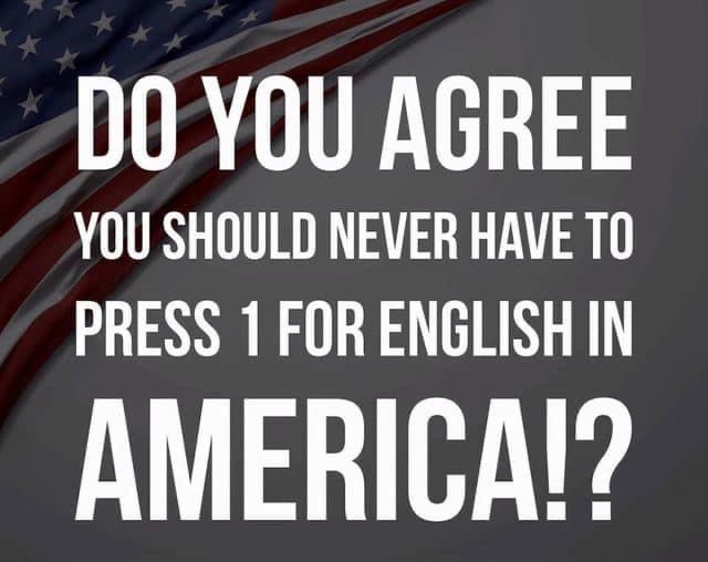 Absolutely should always be English!!!